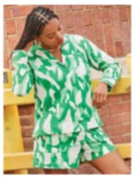 The Get Camp Linen Shirt Medium and Smocked Waist Shorts Large